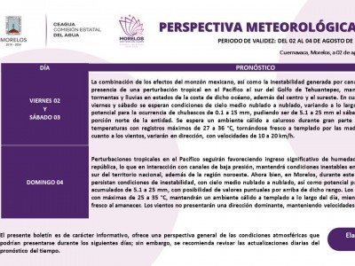 <a href="/noticias/se-preve-inestabilidad-atmosferica-para-primer-fin-de-semana-de-agosto-en-morelos">Se prevé inestabilidad atmosférica para primer fin de semana de agosto en Morelos</a>